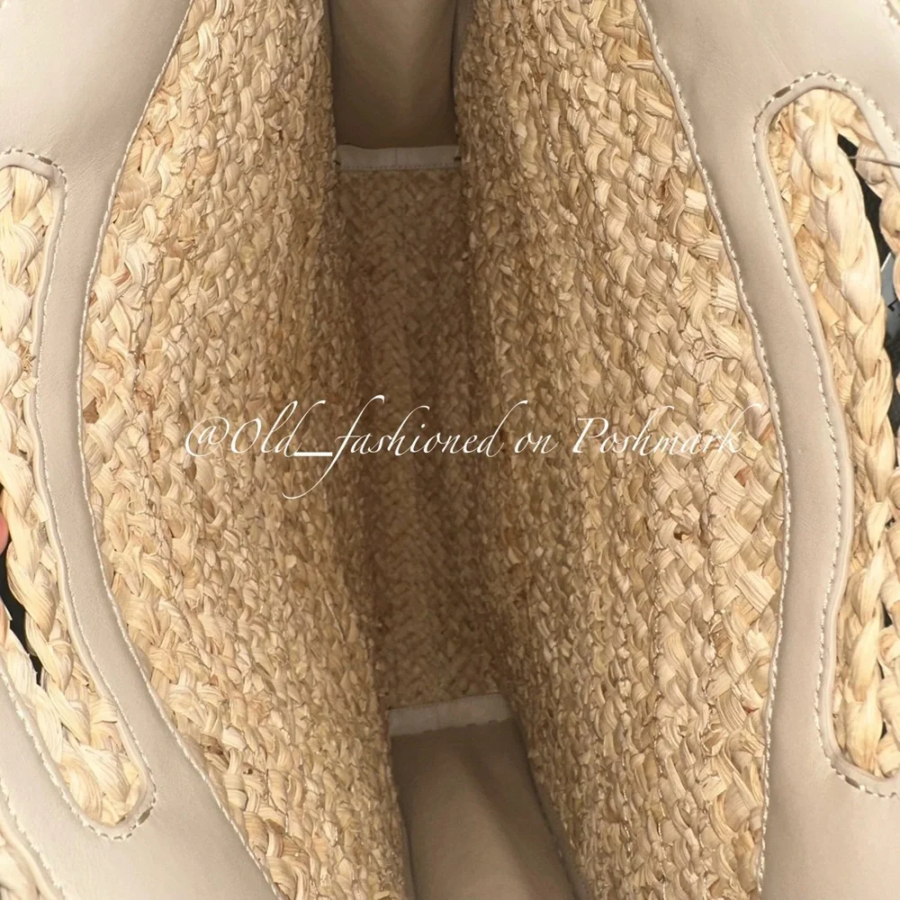 Price Firm - CULT GAIA Remi Woven Raffia Tote Bag in Natural